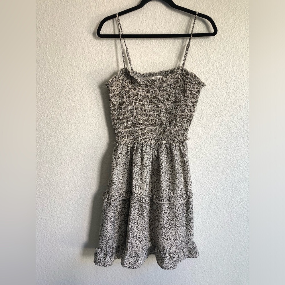 Large Sienna Sky black and white speckled mini dress summer dress